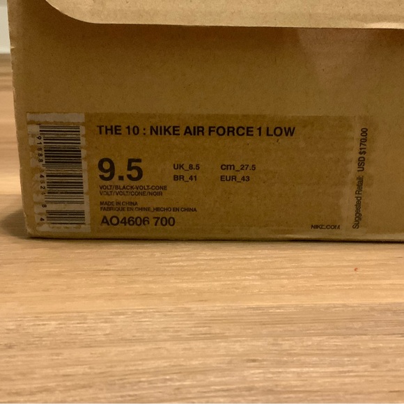 Off-White Air Force 1 “The Ten” - Size 9.5 - Picture 11 of 11